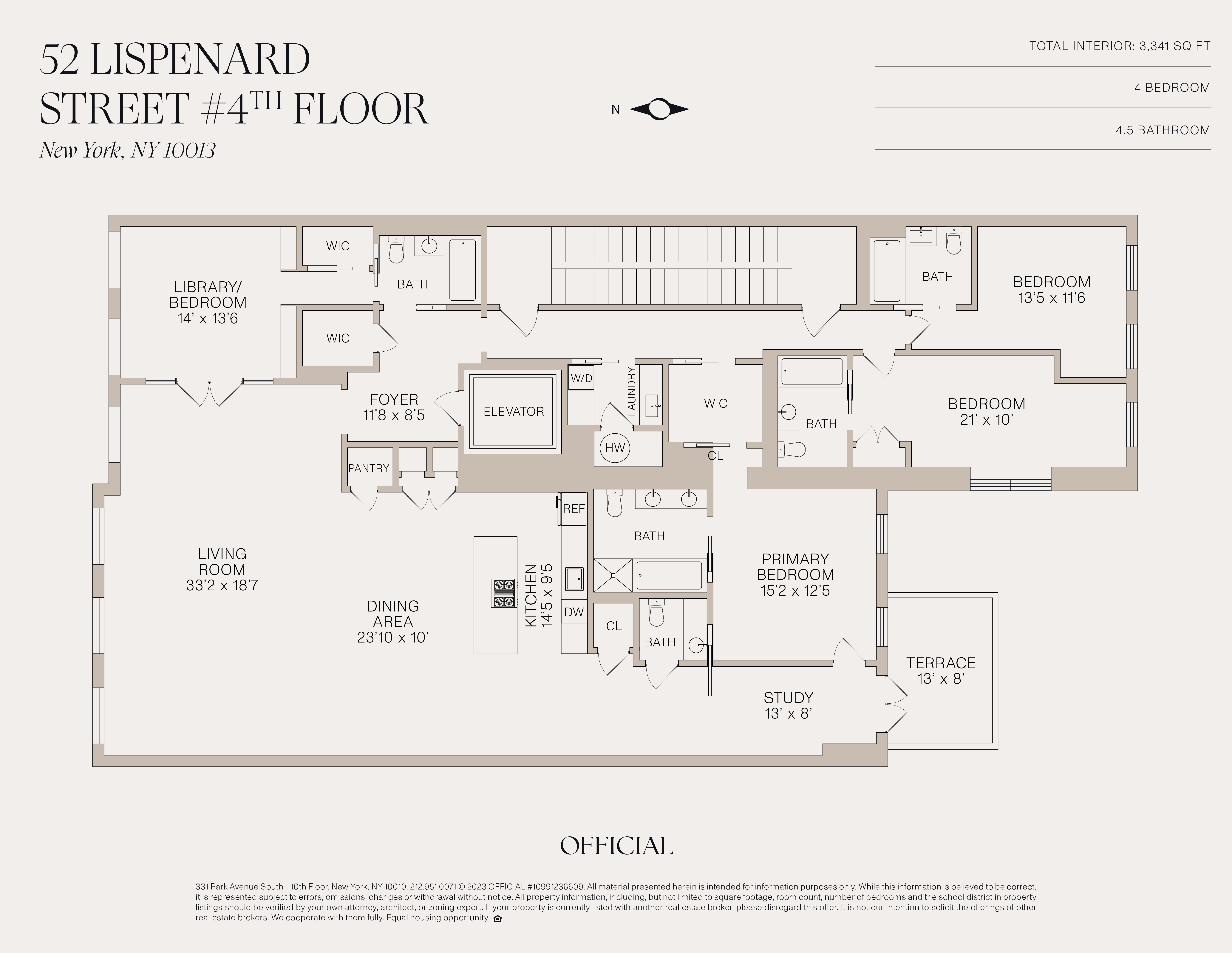 Floorplan for 52 Lispenard Street, 4