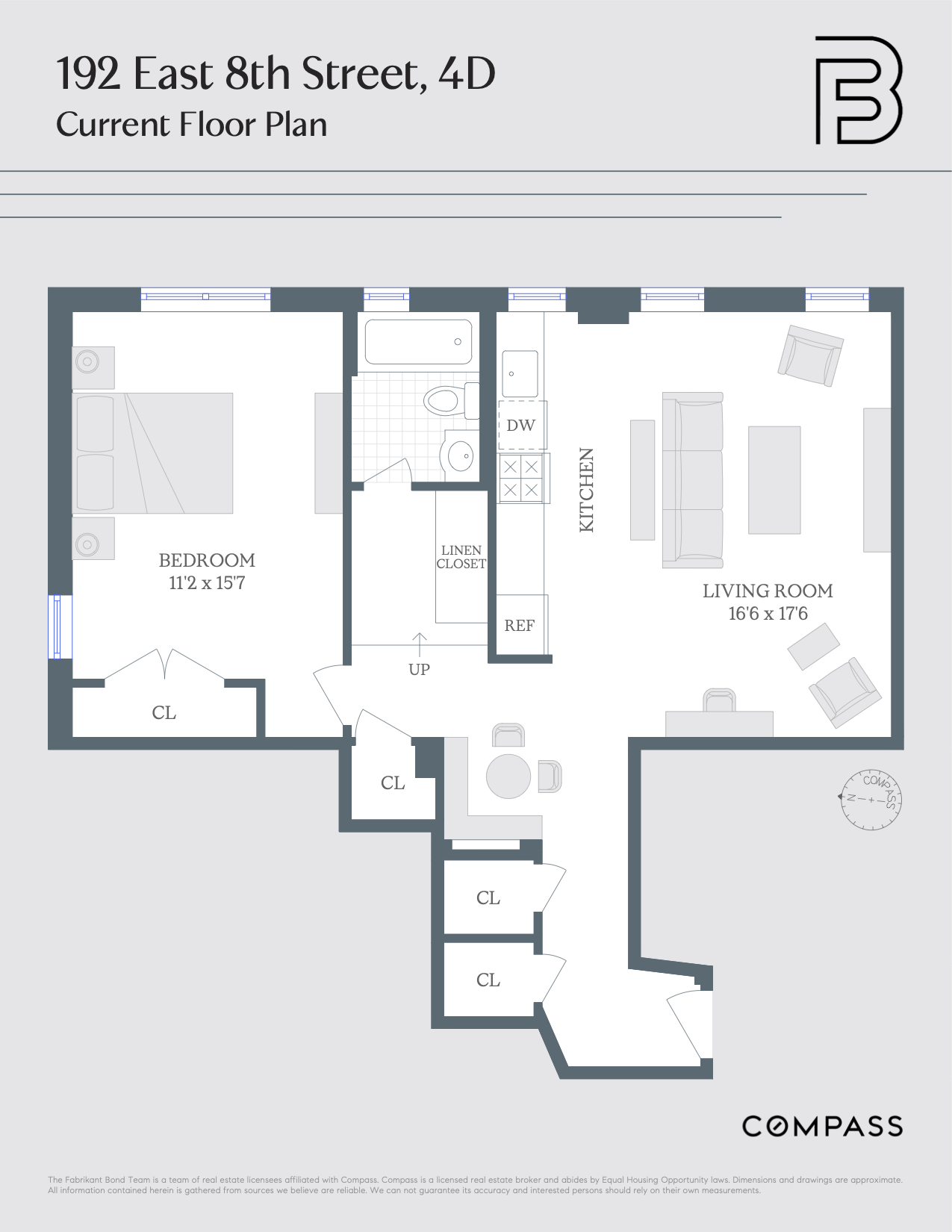 Floorplan for 192 East 8th Street, 4D