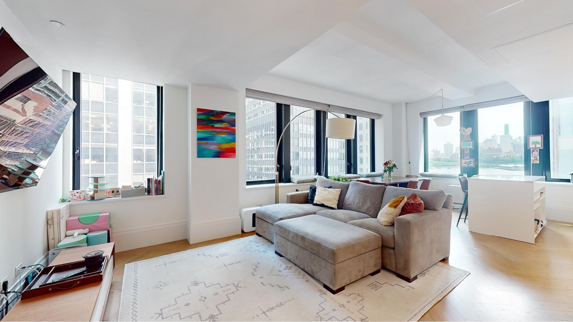 101 Wall Street 10B, Financial District, Downtown, NYC - 2 Bedrooms  
2.5 Bathrooms  
4 Rooms - 