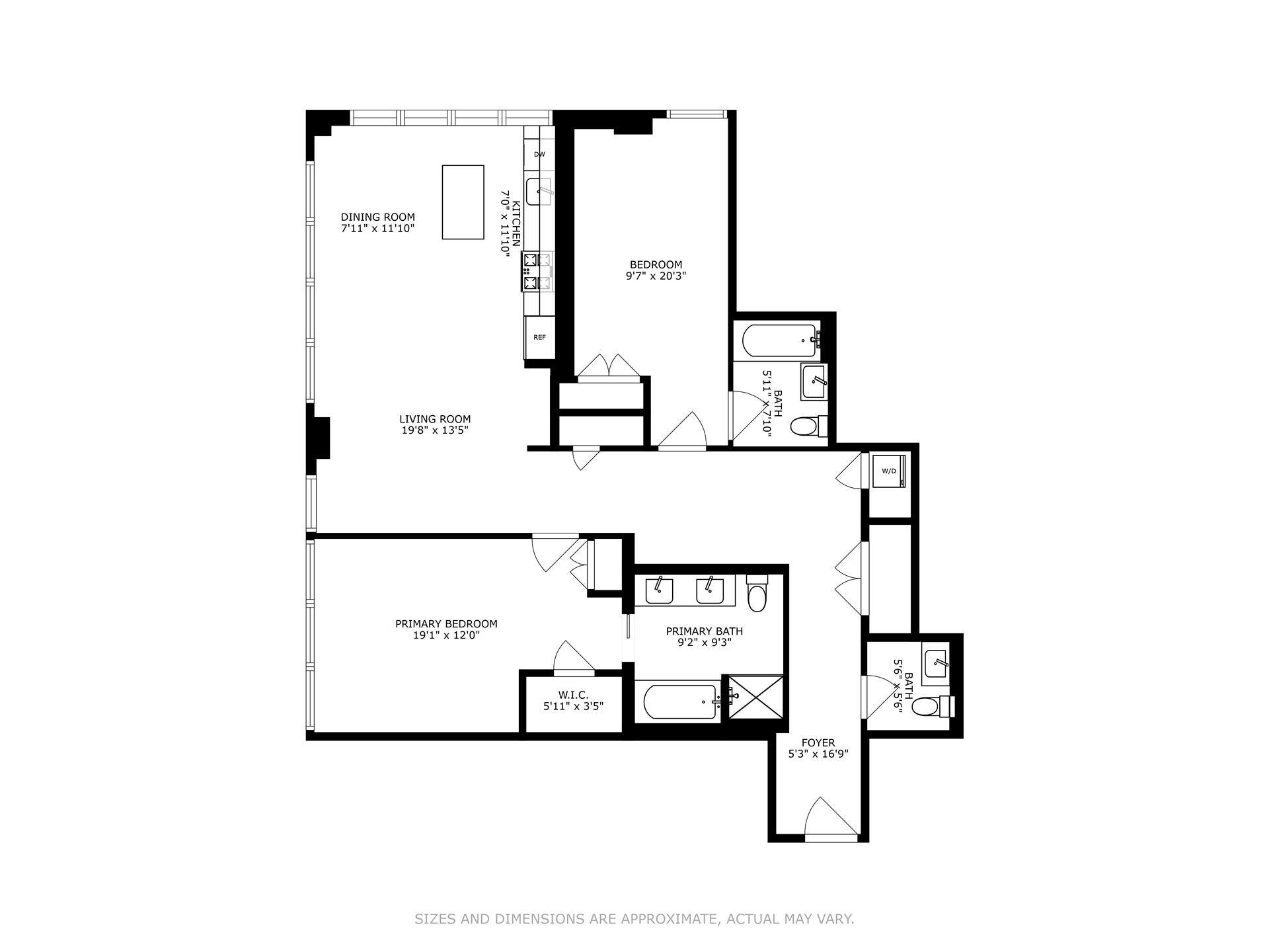 Floorplan for 101 Wall Street, 10B