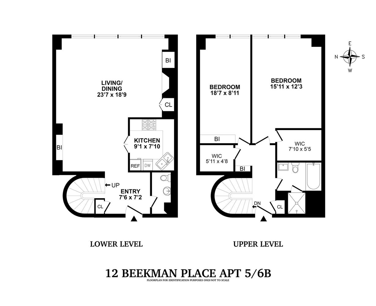 Floorplan for 12 Beekman Place, 5/6B