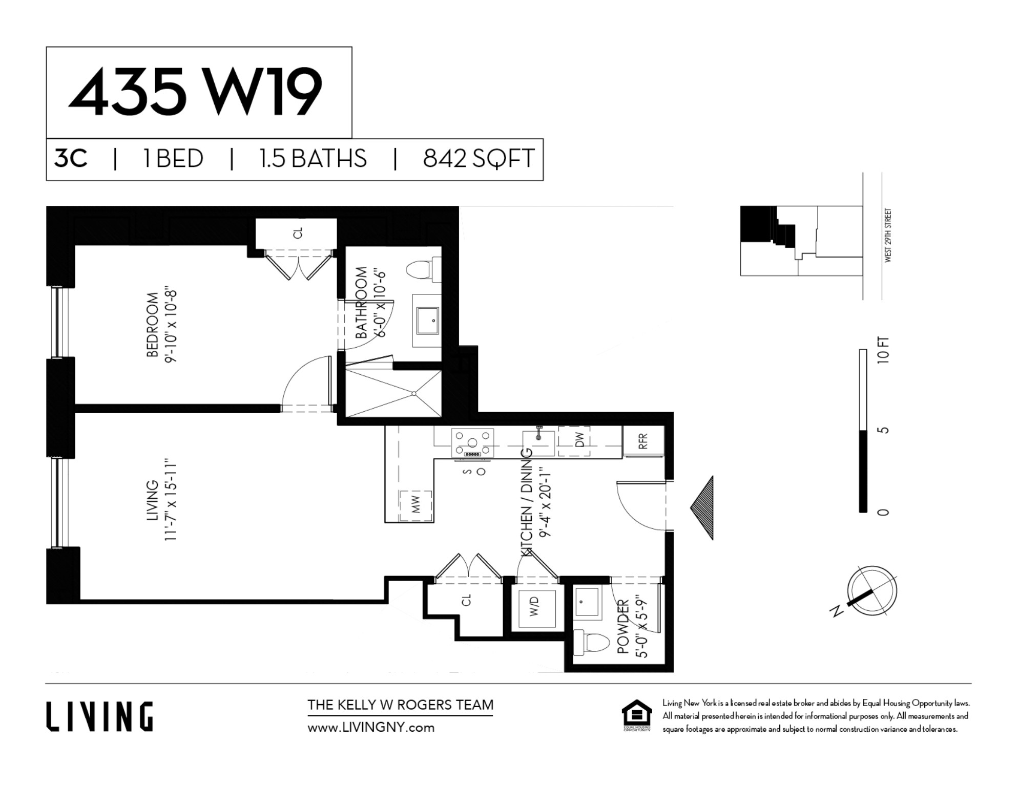 Floorplan for 435 West 19th Street, 3C