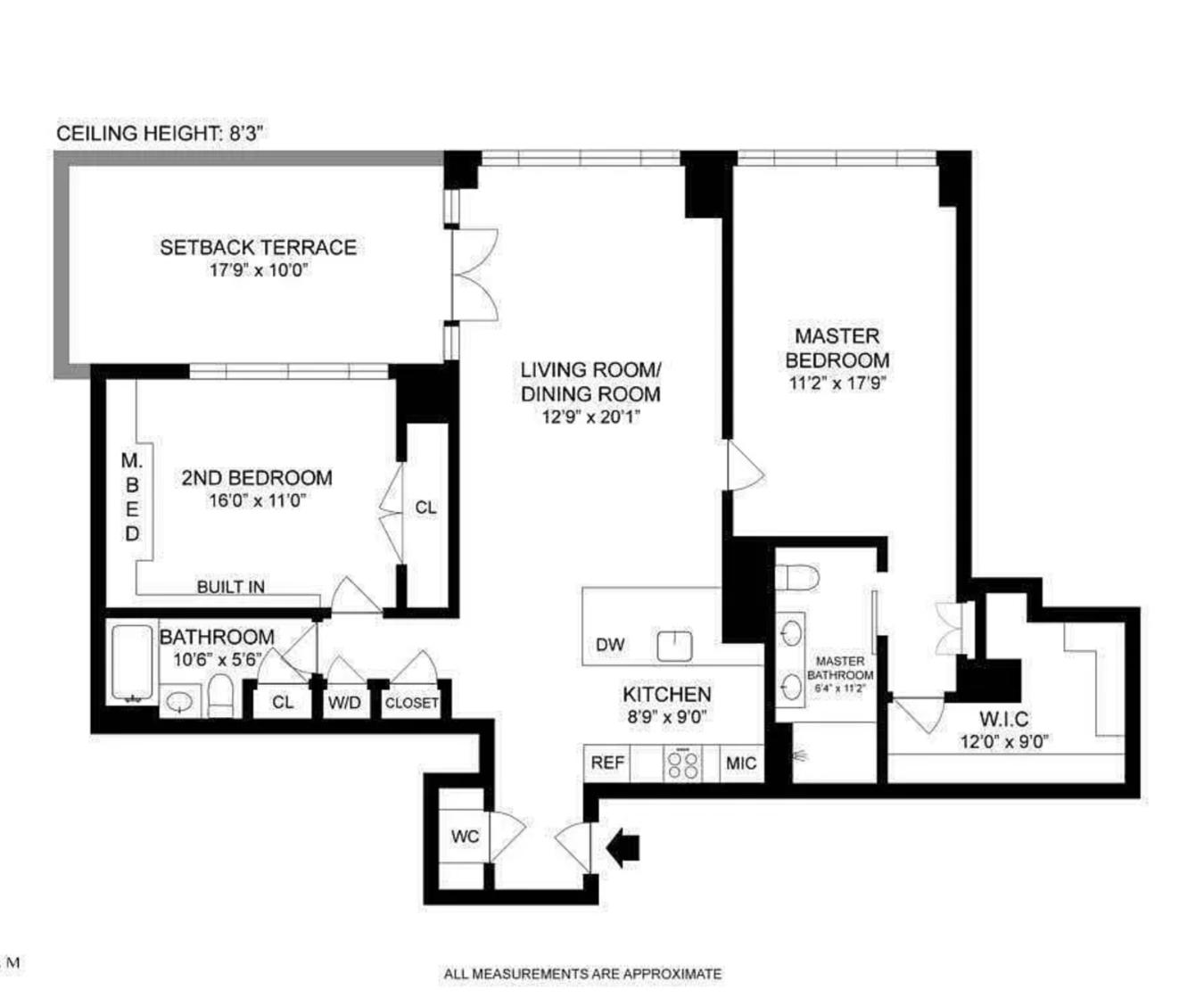 Floorplan for 385 1st Avenue, 2B