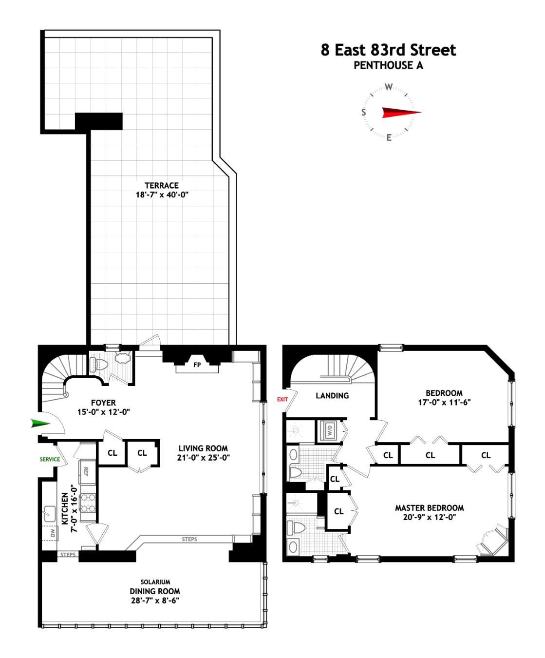 Floorplan for 8 East 83rd Street, PHA