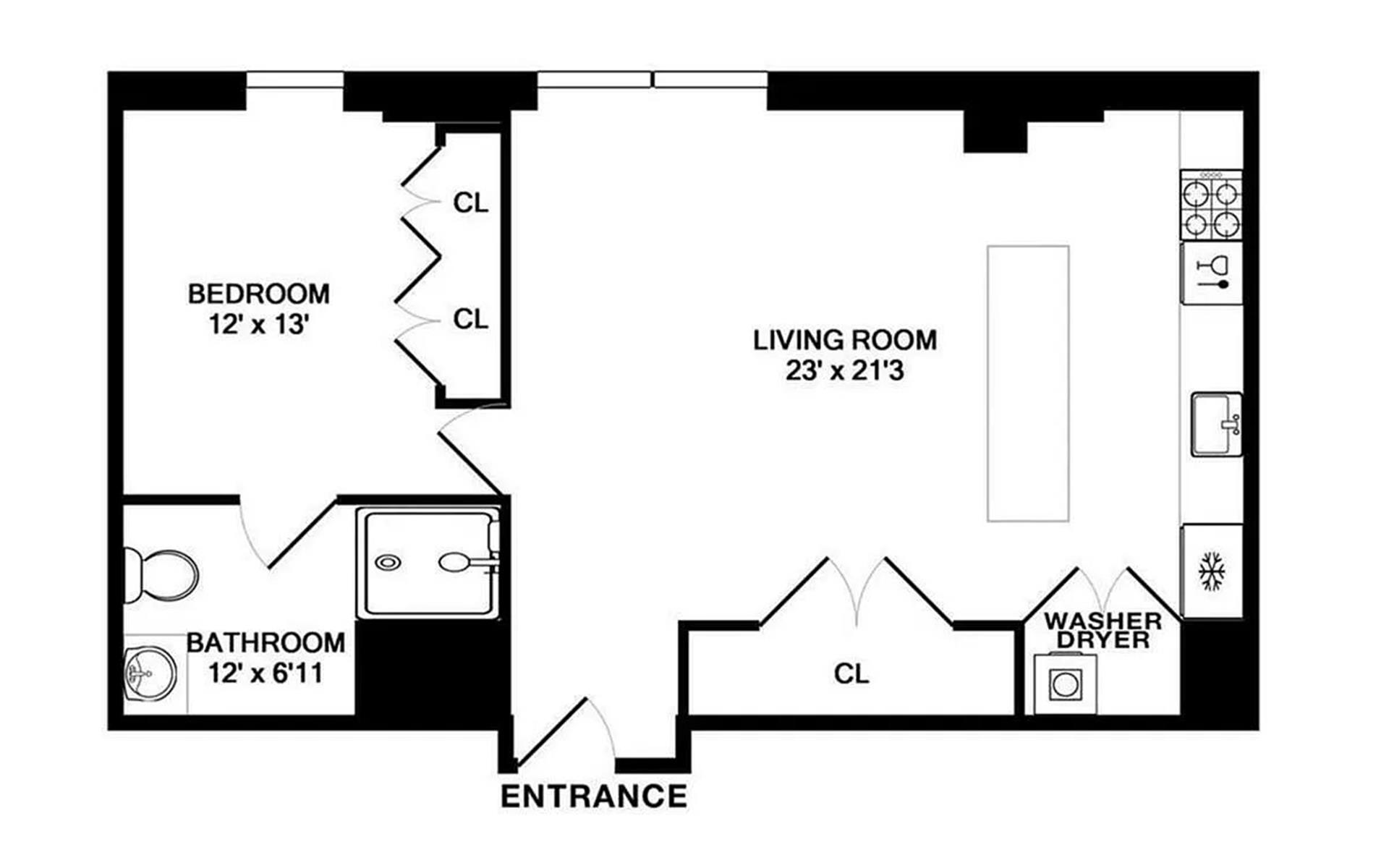 Floorplan for 225 5th Avenue, 7T