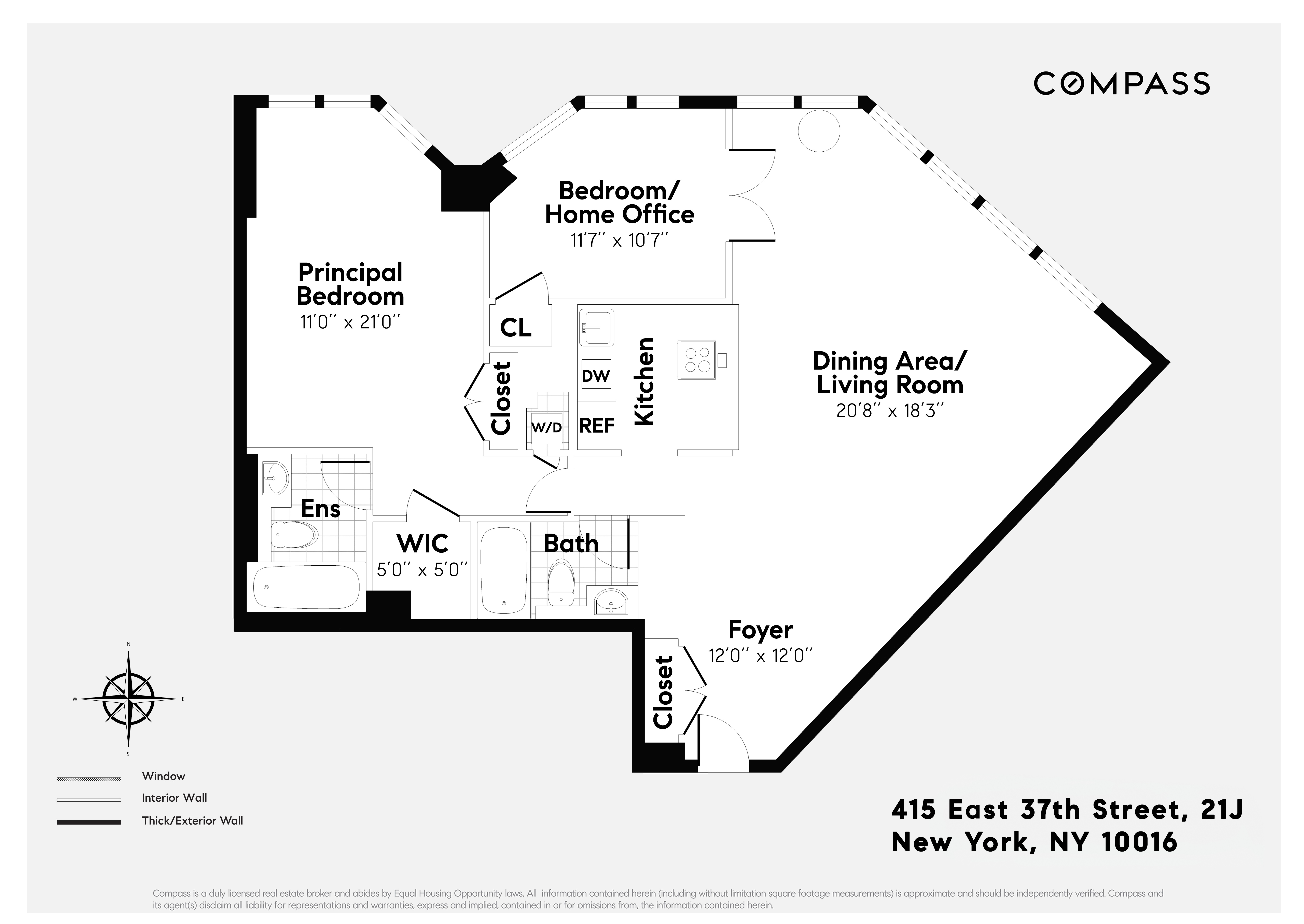 Floorplan for 415 East 37th Street, 21J