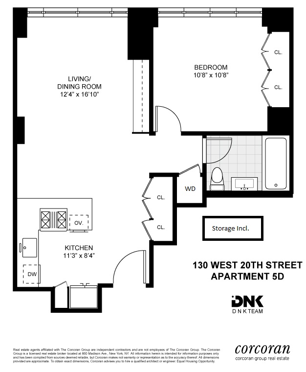 Floorplan for 130 West 20th Street, 5D