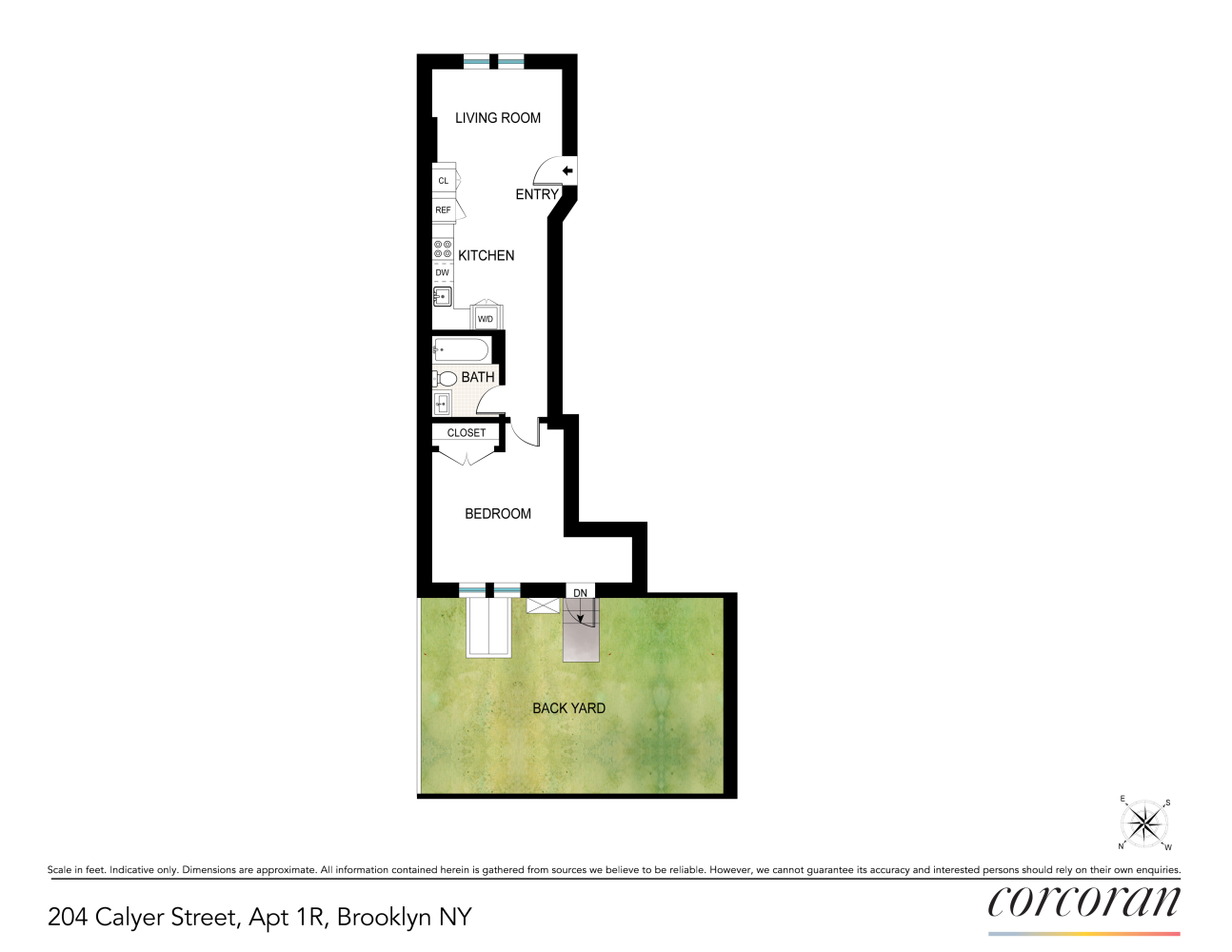 Floorplan for 204 Calyer Street, 1R