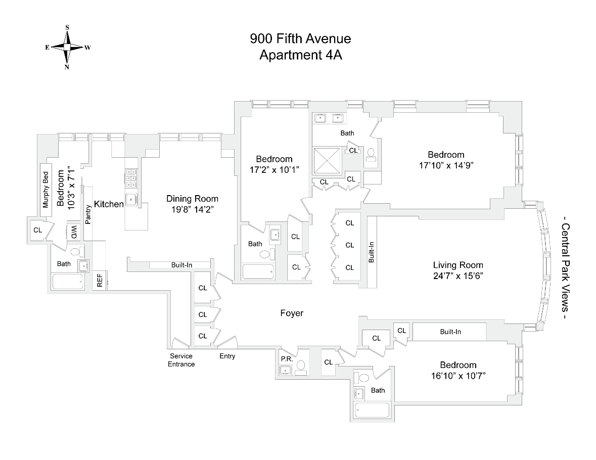 Floorplan for 900 5th Avenue, 4A