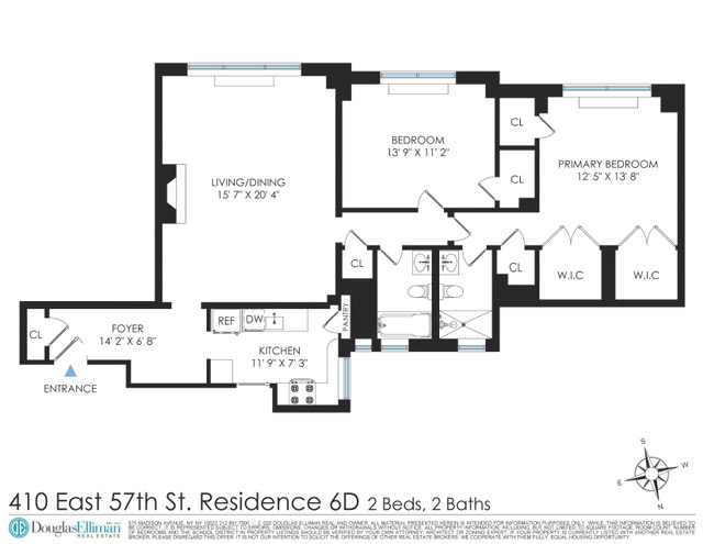 Floorplan for 410 East 57th Street, 6D