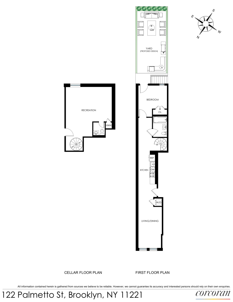 Floorplan for 122 Palmetto Street, 1B