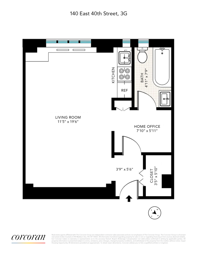 Floorplan for 140 East 40th Street, 3G