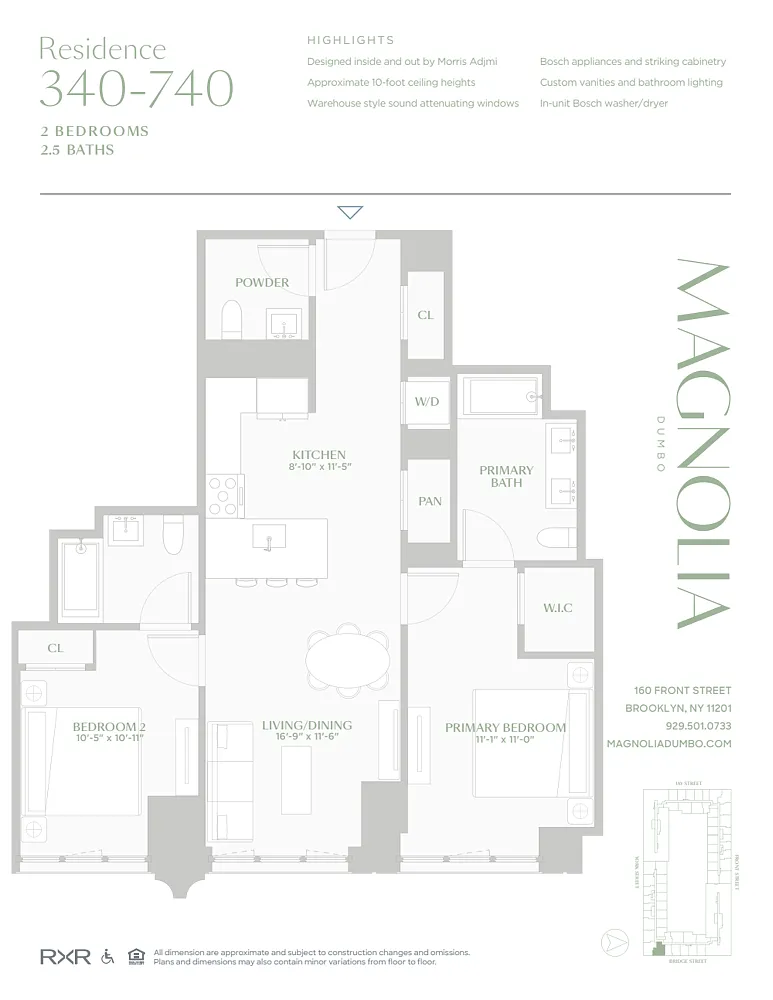 Floorplan for 160 Front Street, 740