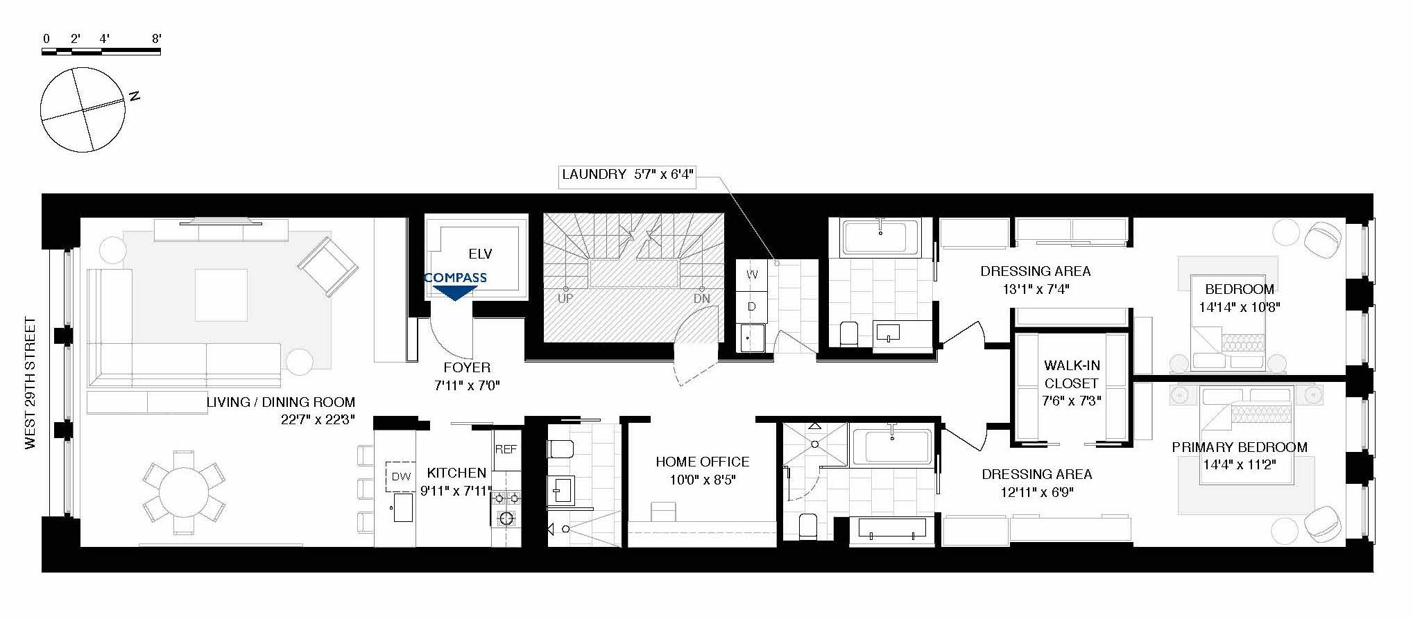 Floorplan for 29 West, 21st Street, 2