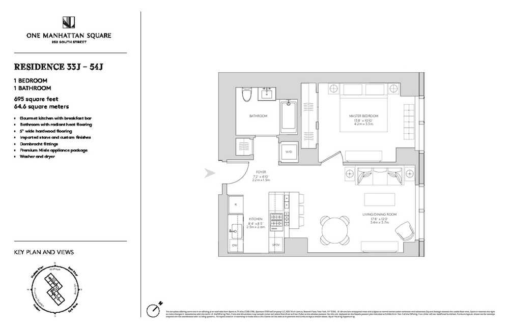 Floorplan for 252 South Street, 52J