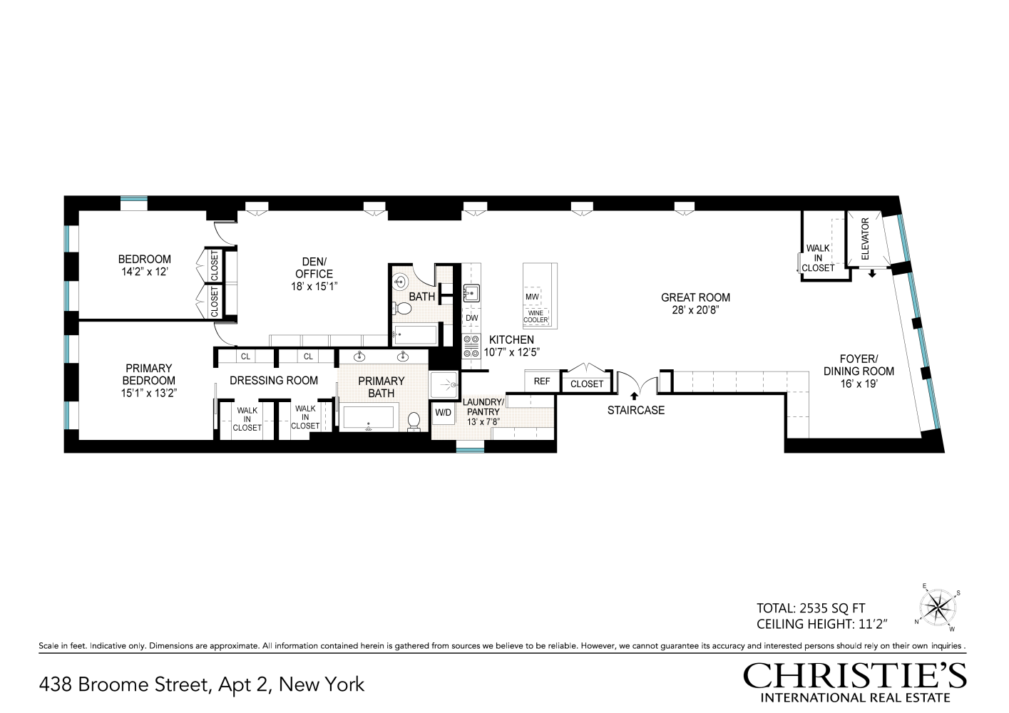 Floorplan for 438 Broome Street, 2