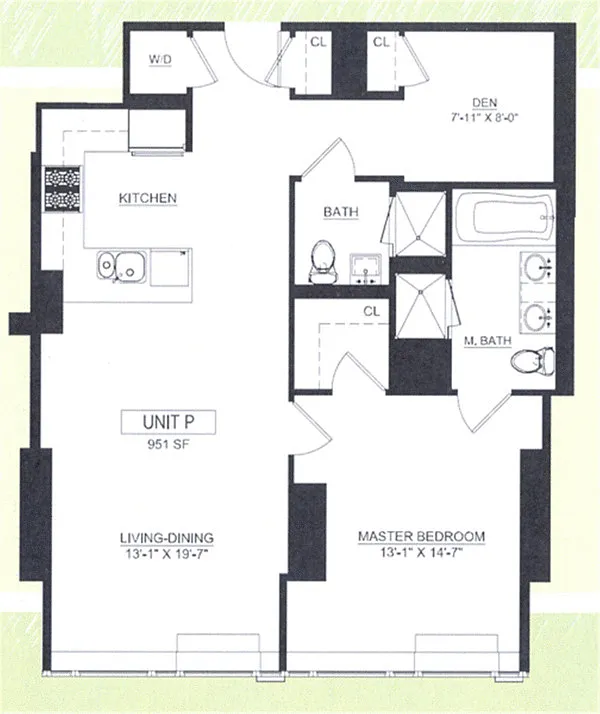 Floorplan for 454 West 54th Street, 2P