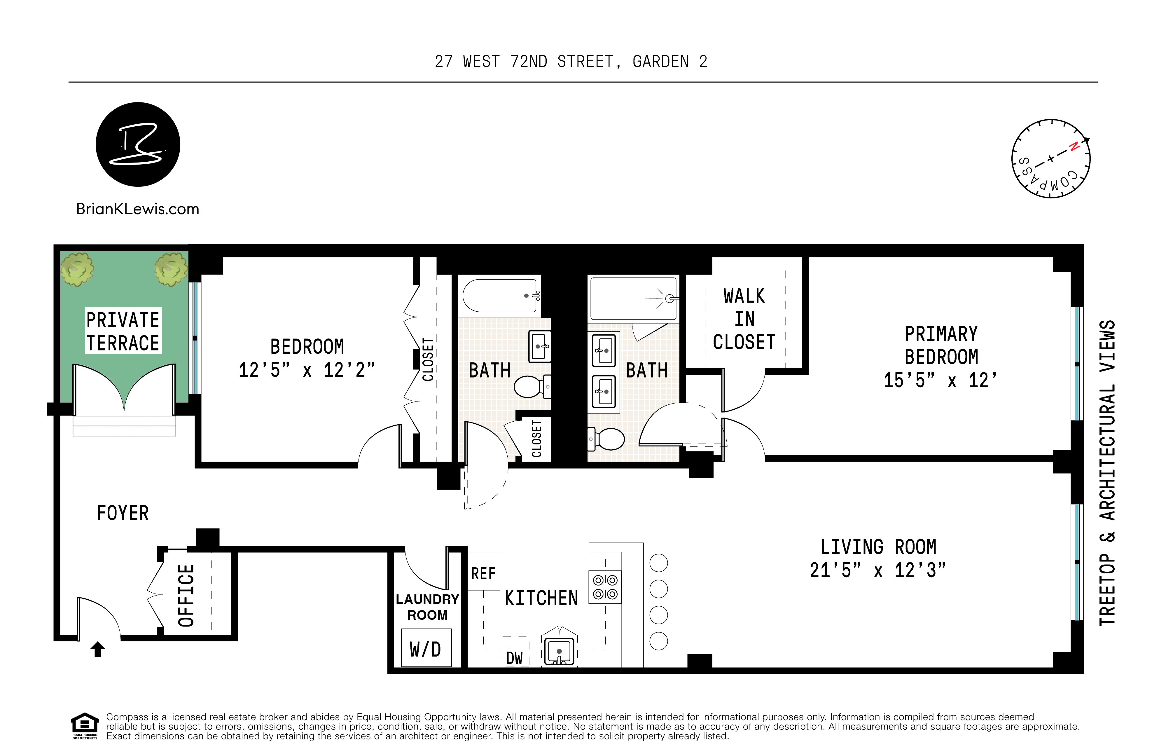 Floorplan for 27 West 72nd Street, 2G