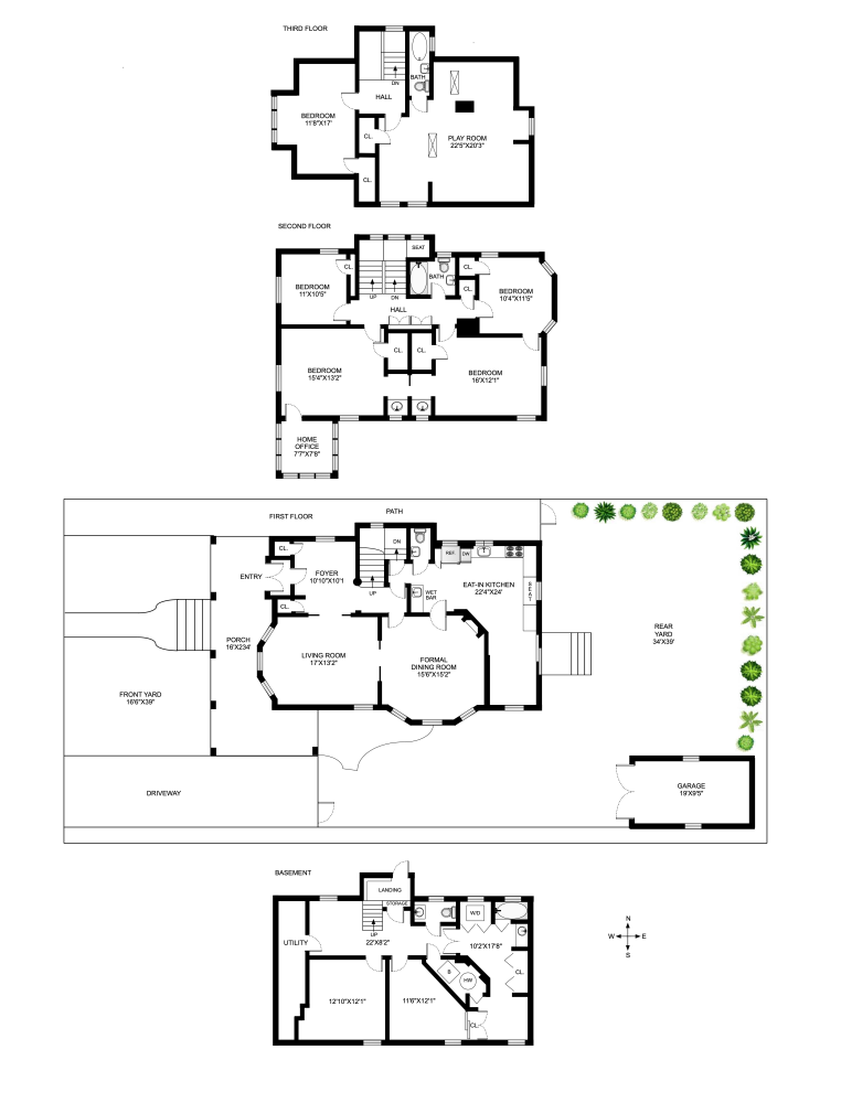 Floorplan for 293 Rugby Road