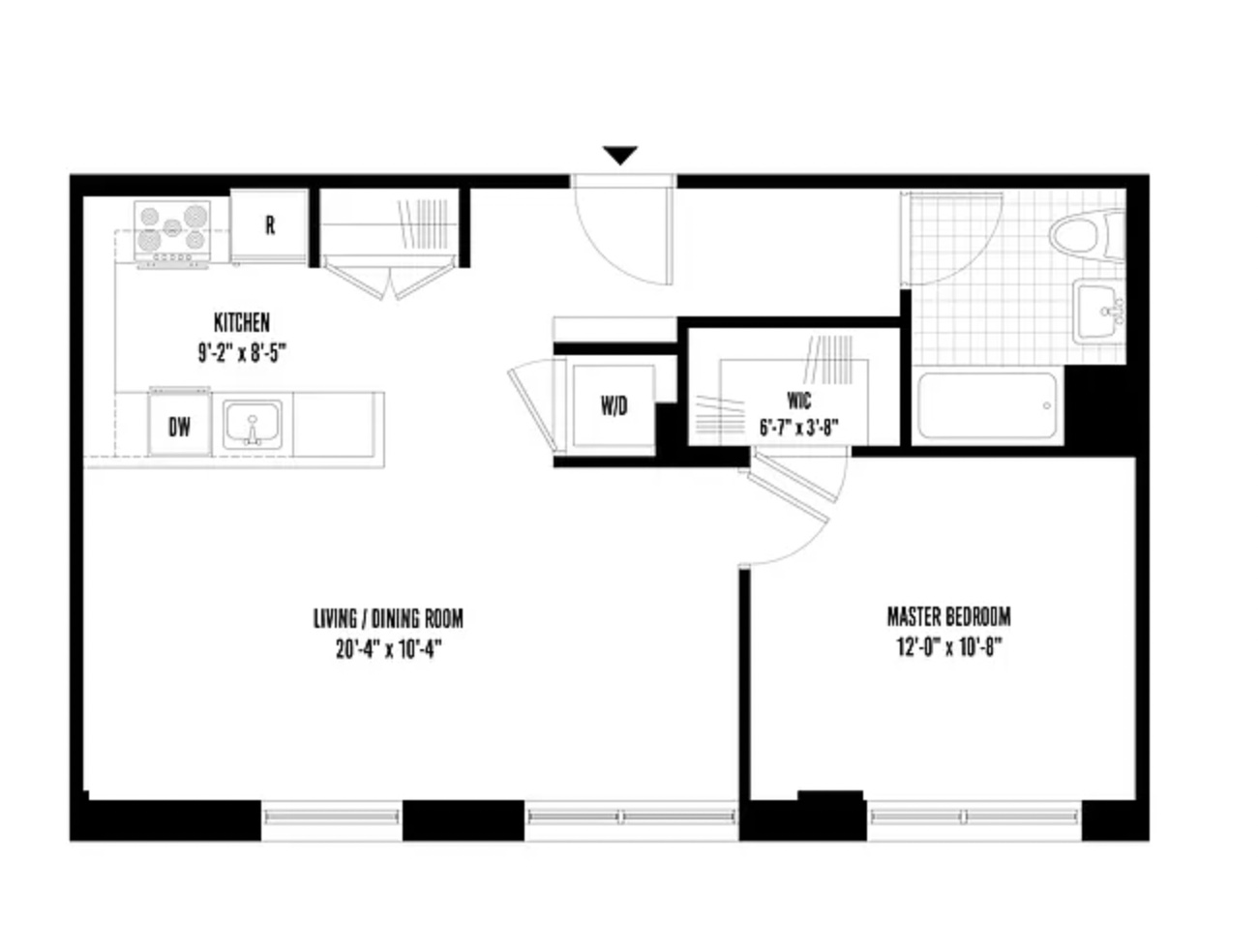 Floorplan for 100 Ave A, 5B