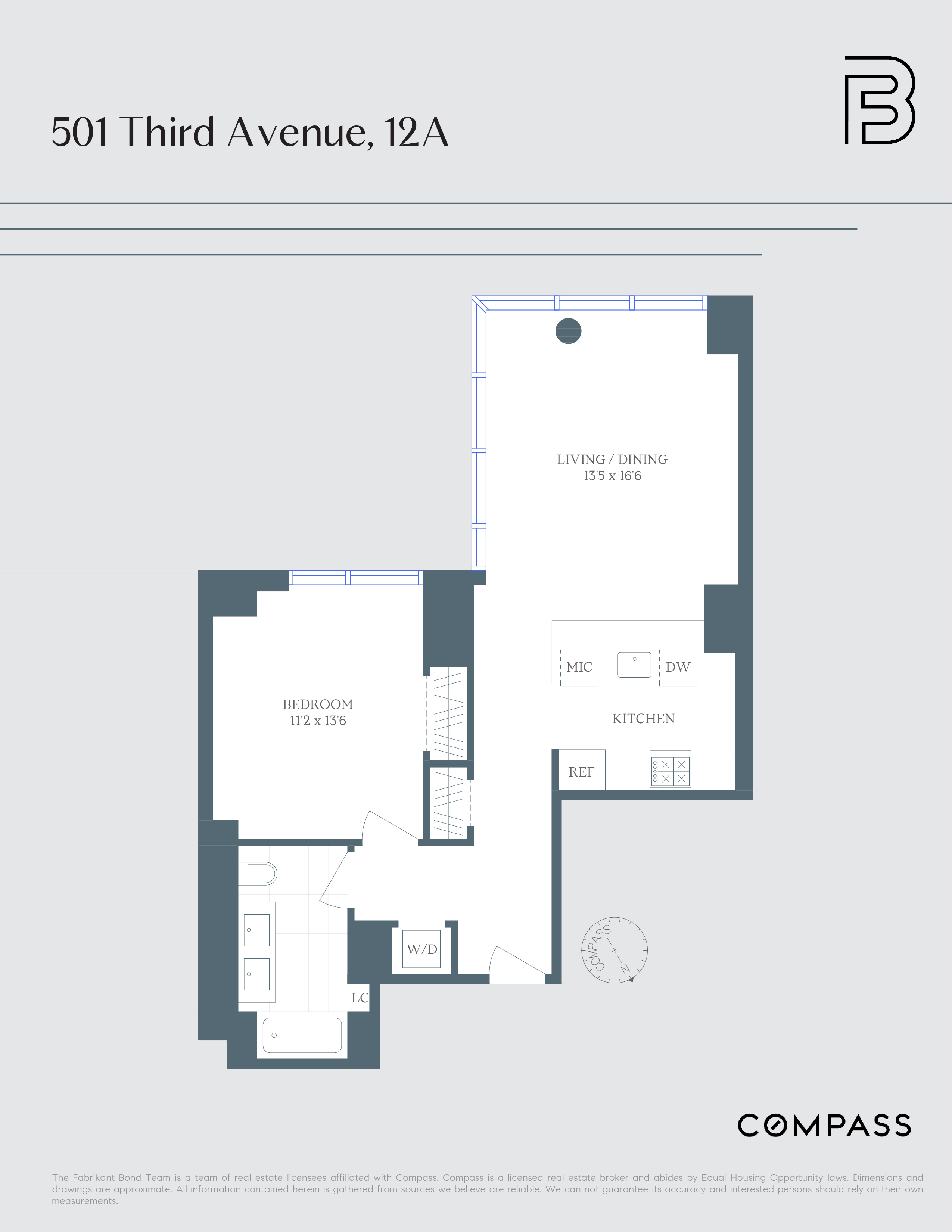 Floorplan for 501 3rd Avenue, 12A