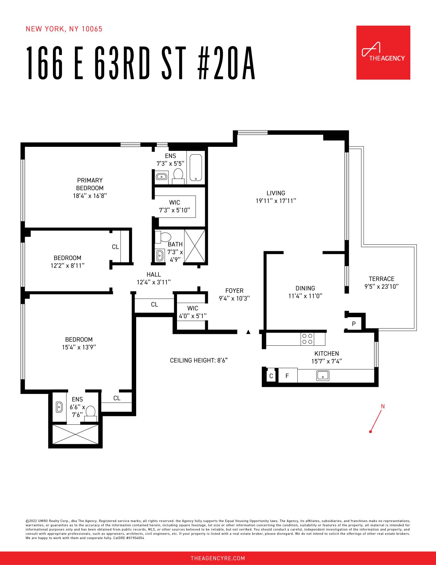 Floorplan for 166 East 63rd Street, 20-A