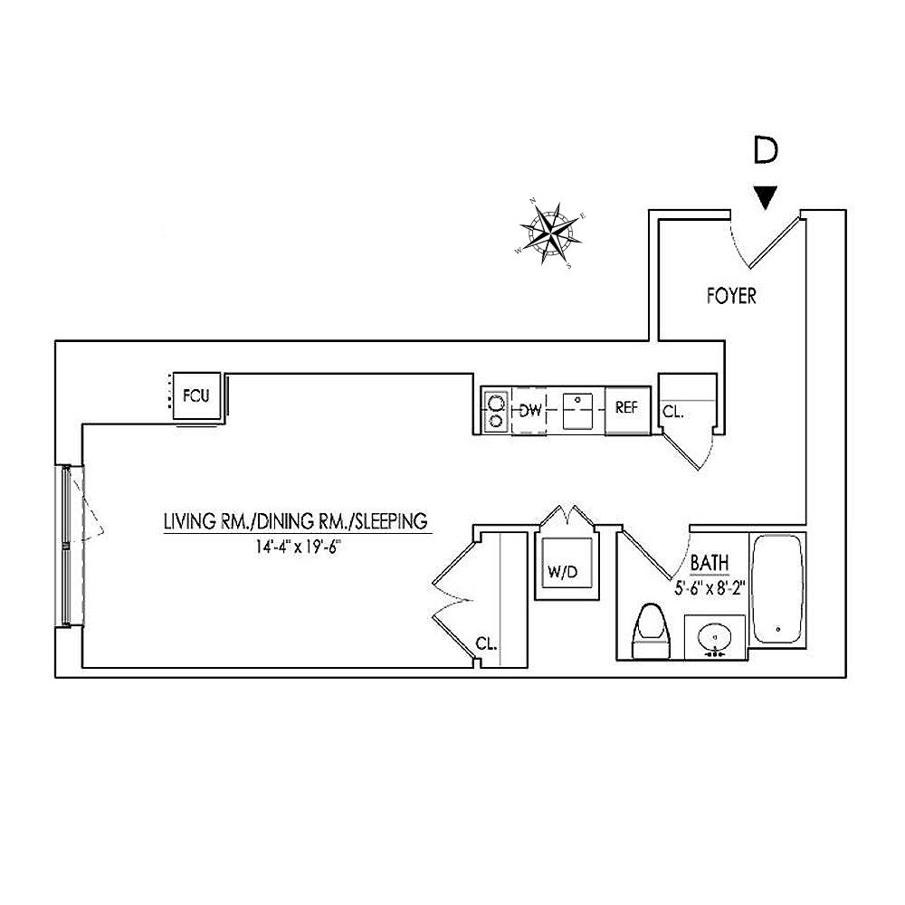 Floorplan for 30 Park Place, 39-D