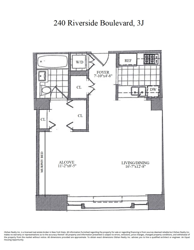 Floorplan for 240 Riverside Boulevard, 3J