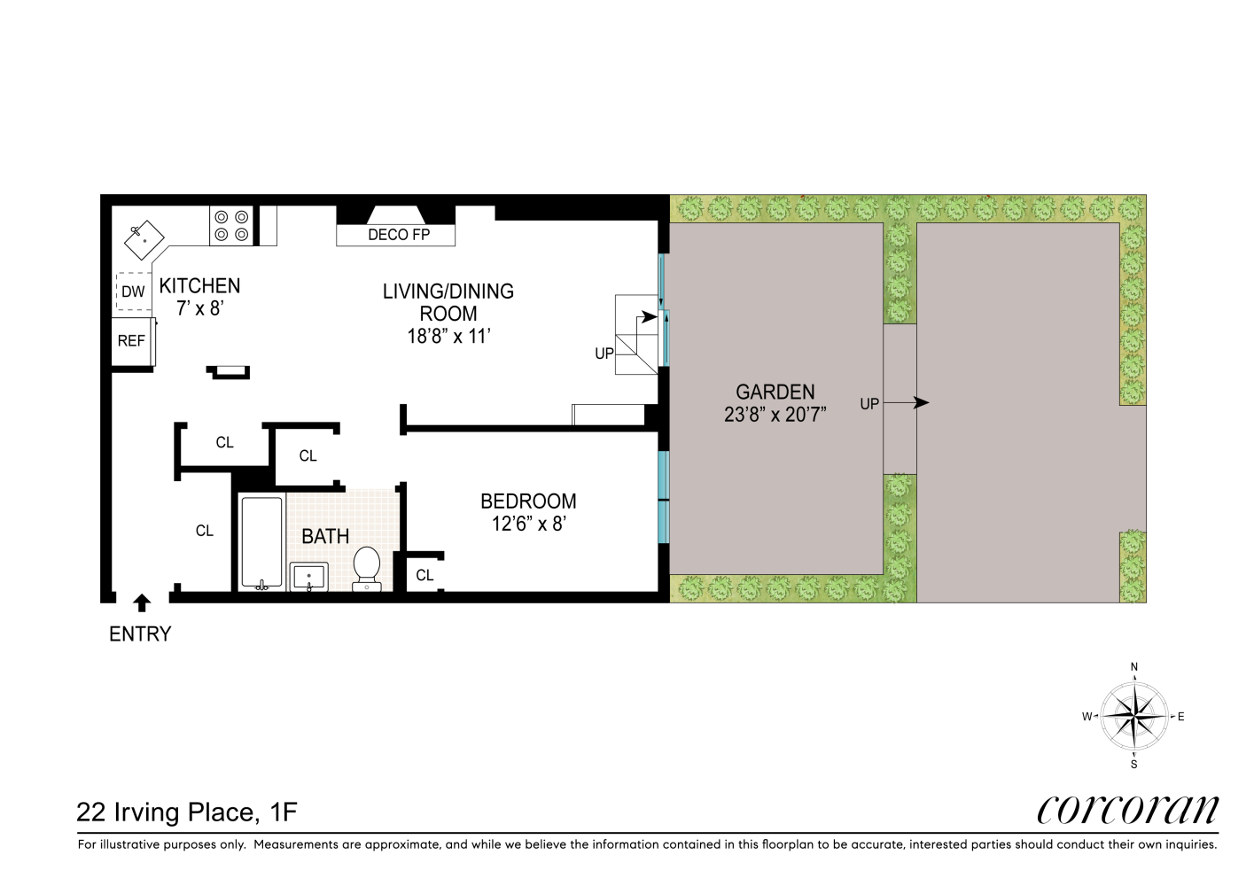 Floorplan for 22 Irving Place, 1F