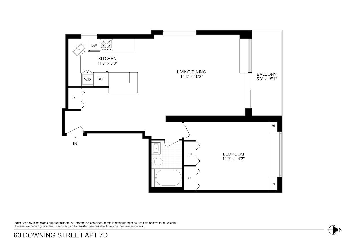 Floorplan for 63 Downing Street, 7D