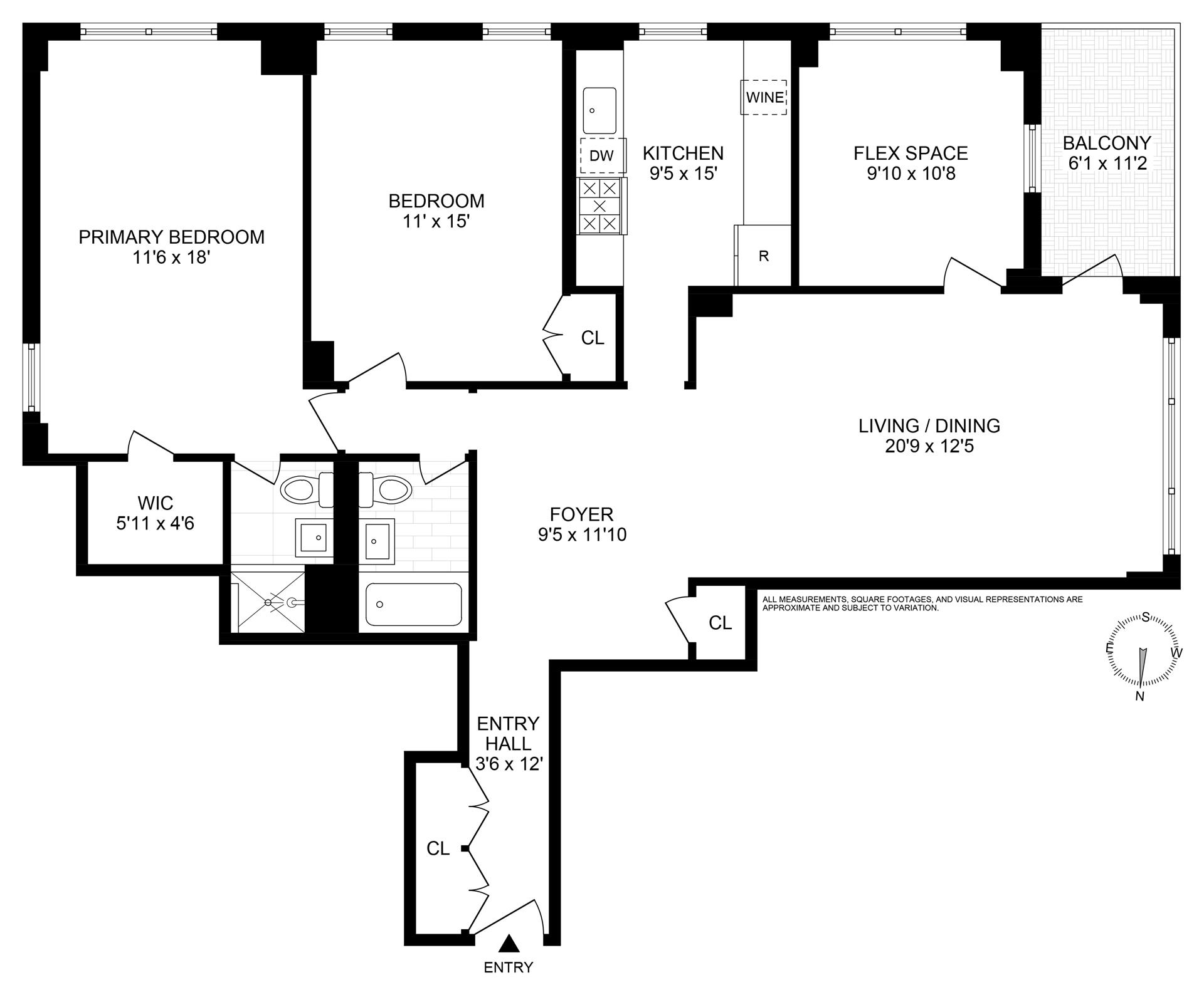 Floorplan for 3215 Ave H, 6C