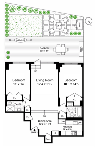 Floorplan for 520 East 76th Street, 1C