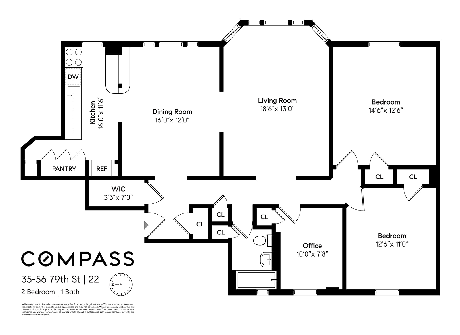 Floorplan for 35-56 79th Street, 22