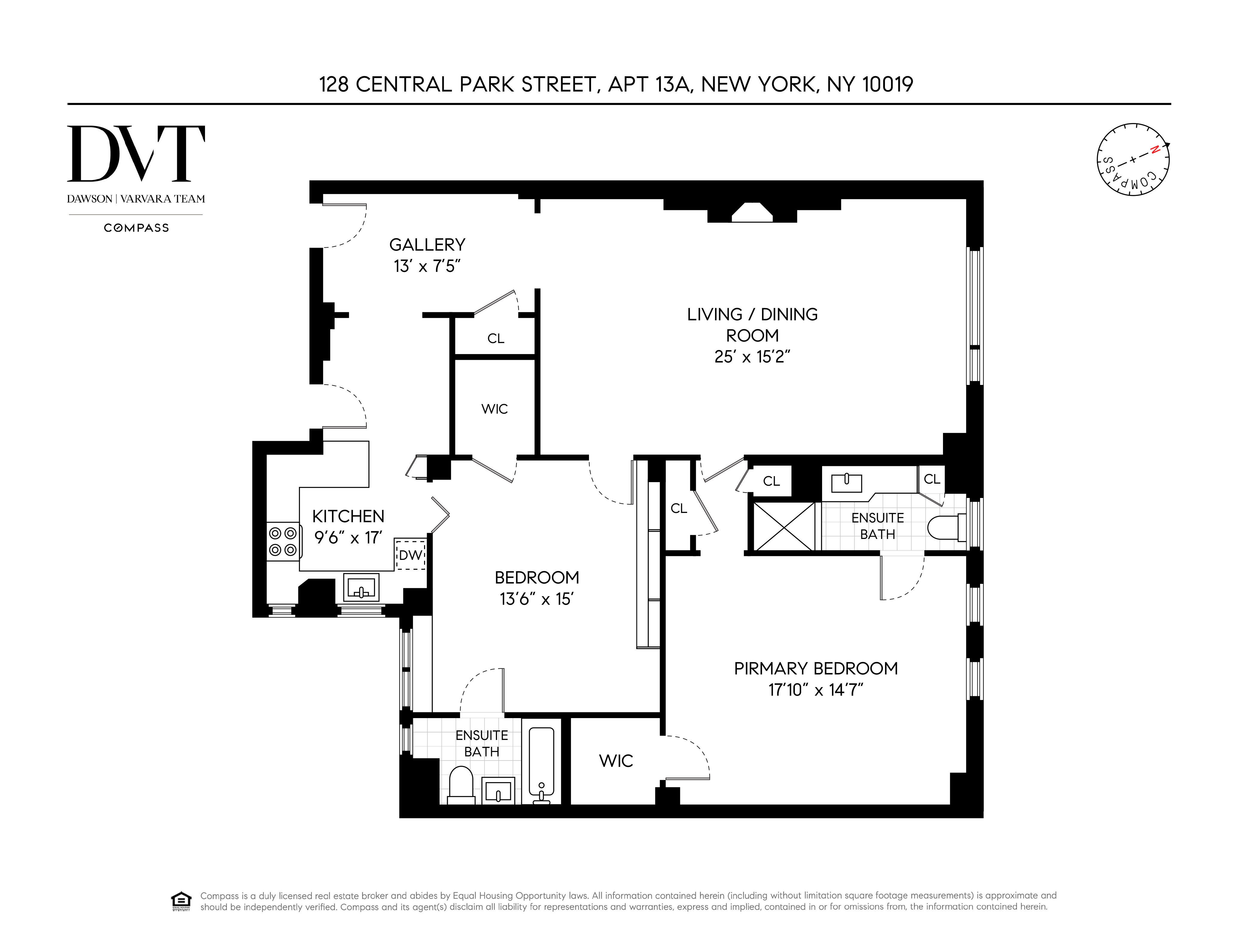 Floorplan for 128 Central Park, 13A