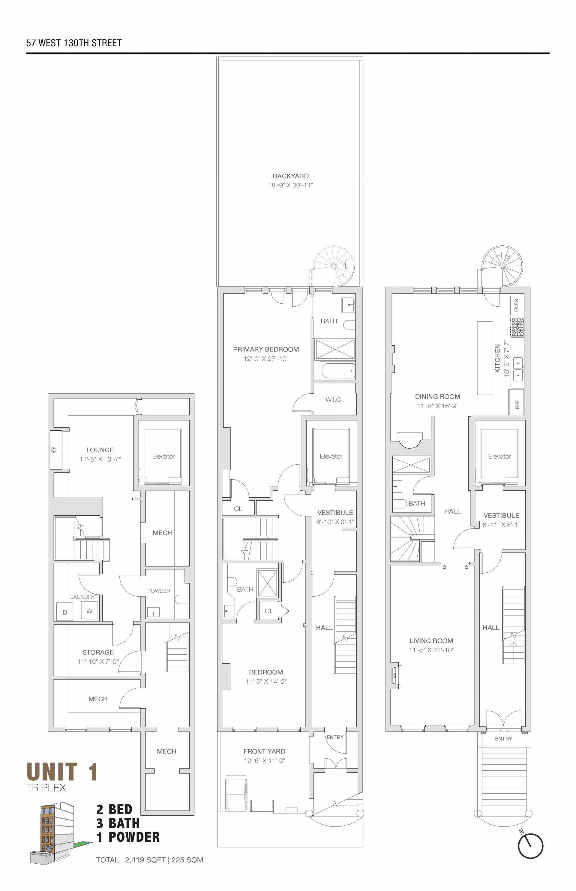 Floorplan for 57 West 130th Street, GARDEN