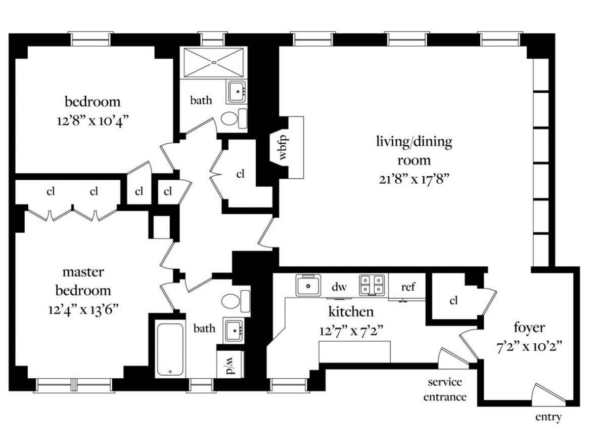 Floorplan for 430 East 57th Street, 10C