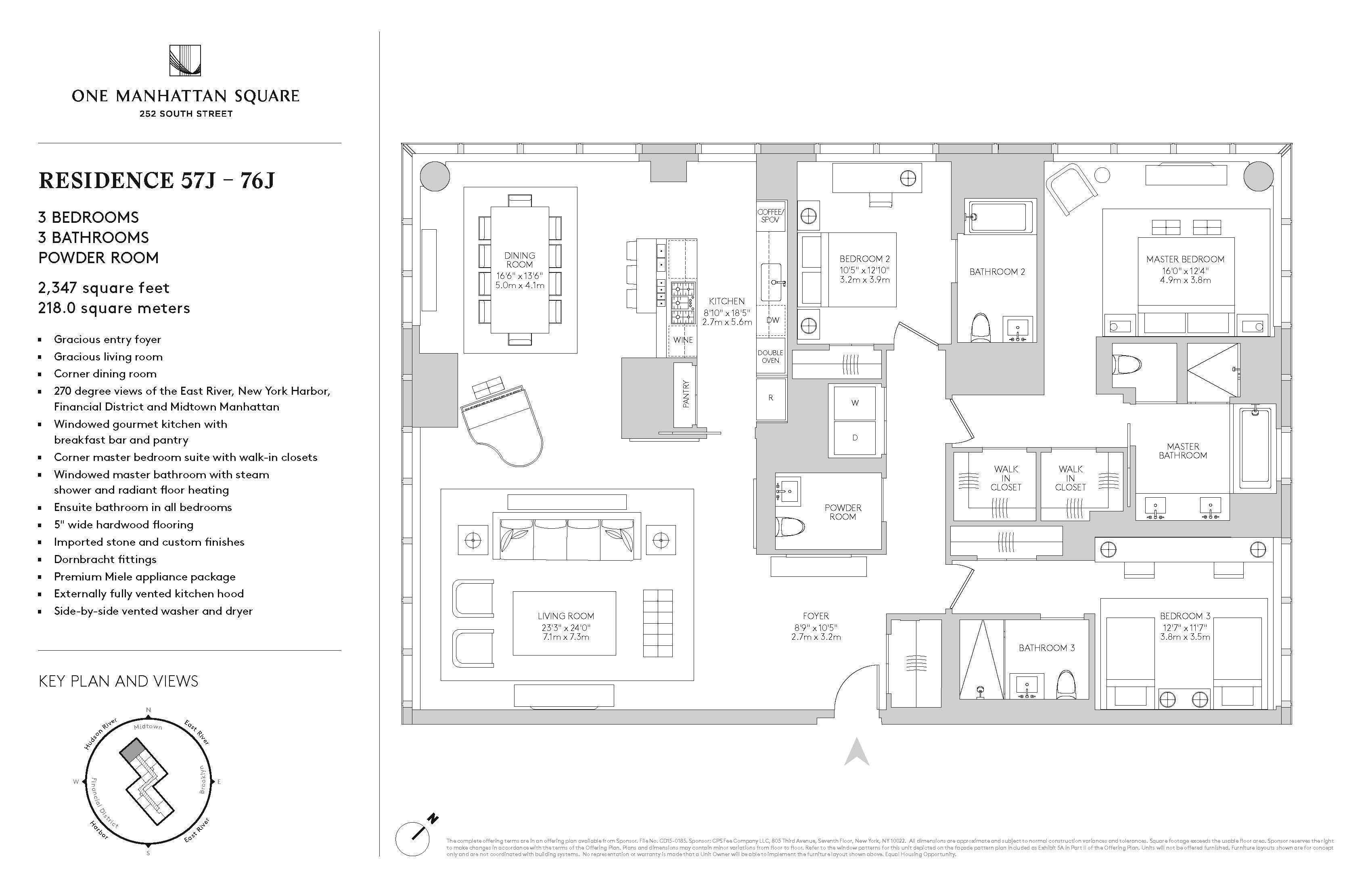 Floorplan for 252 South Street, 73J