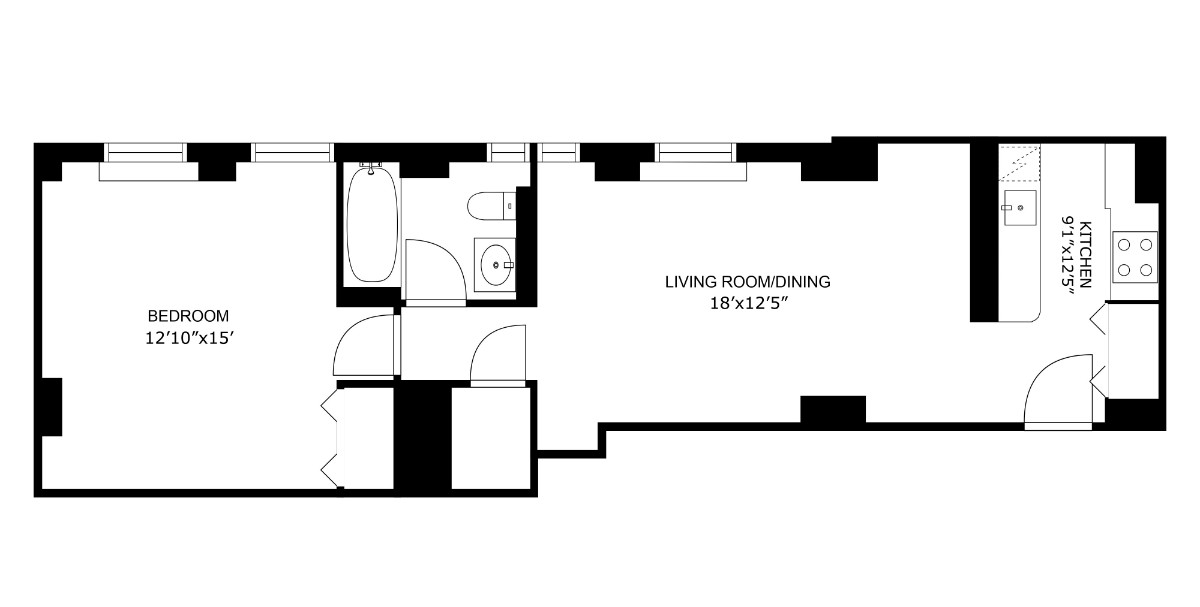 Floorplan for 235 East 49th Street, 4C