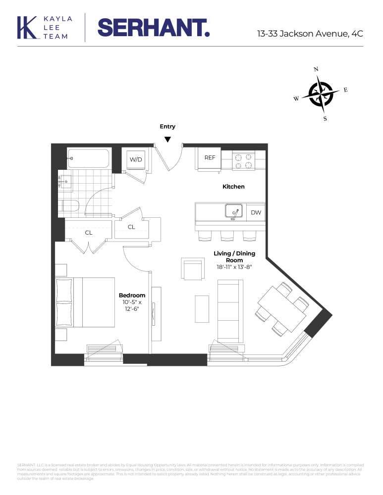 Floorplan for 13-33 Jackson Ave, 4C