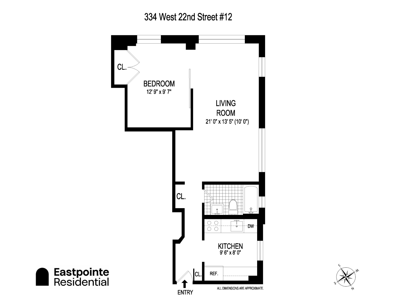 Floorplan for 334 West 22nd Street, 12