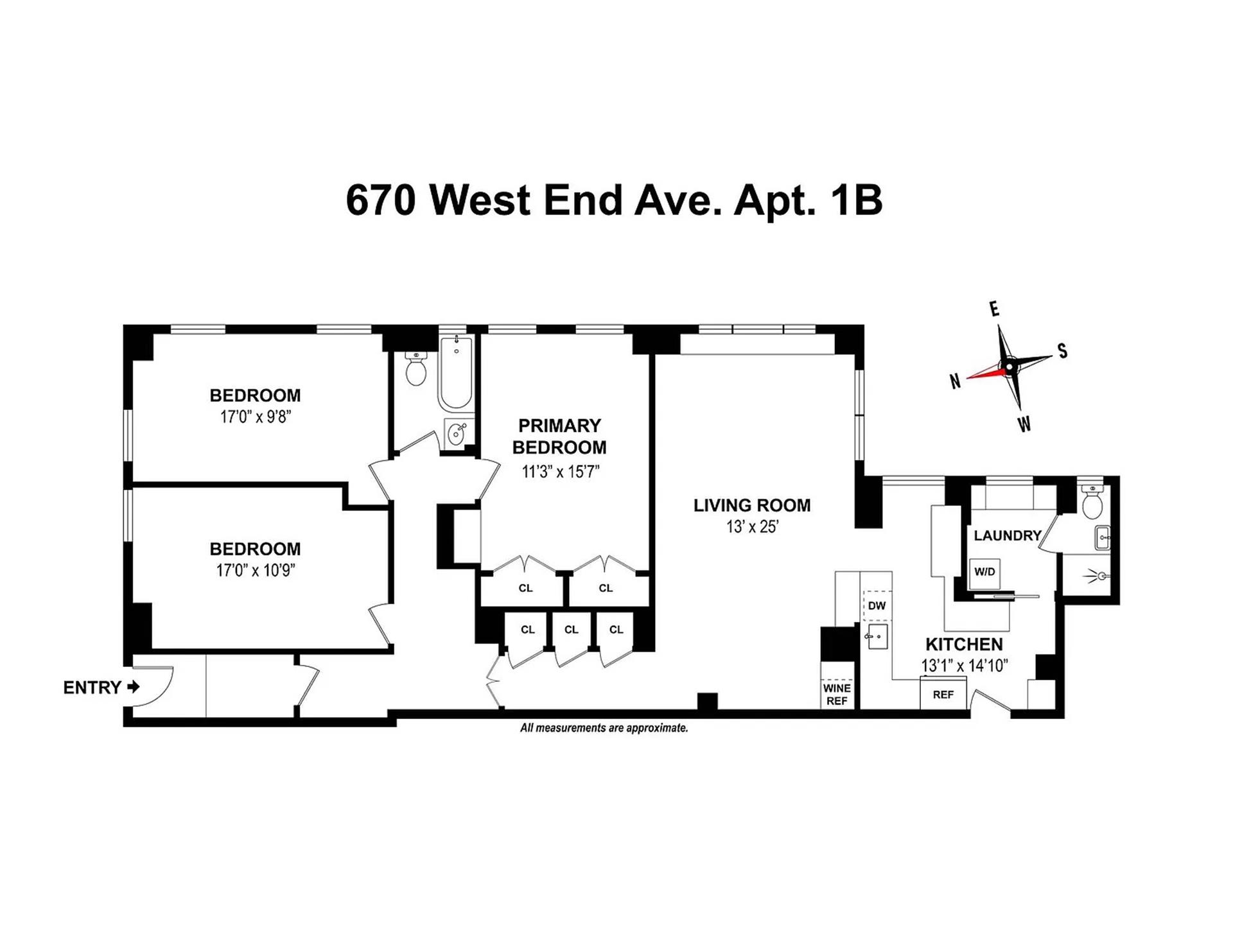 Floorplan for 670 West End Avenue, LOFT1B