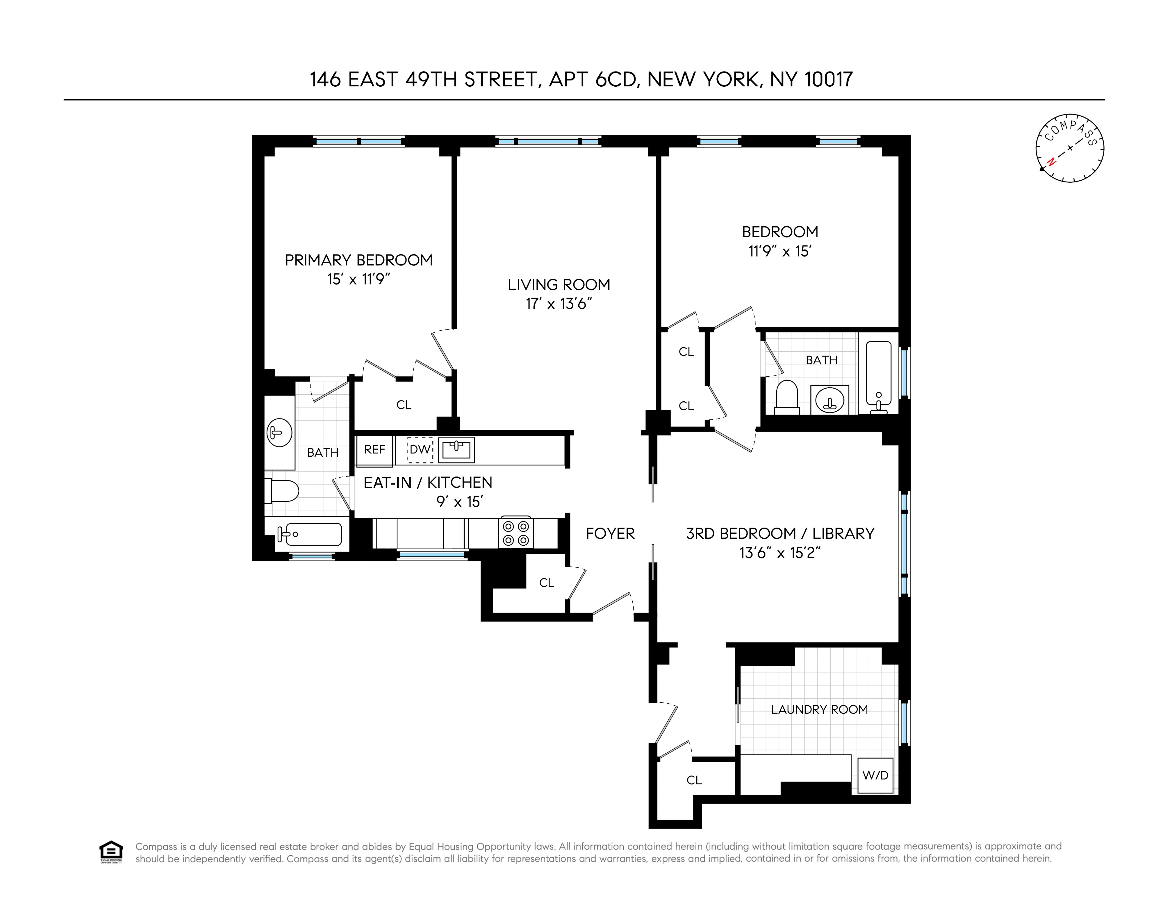 Floorplan for 146 East 49th Street, 6CD