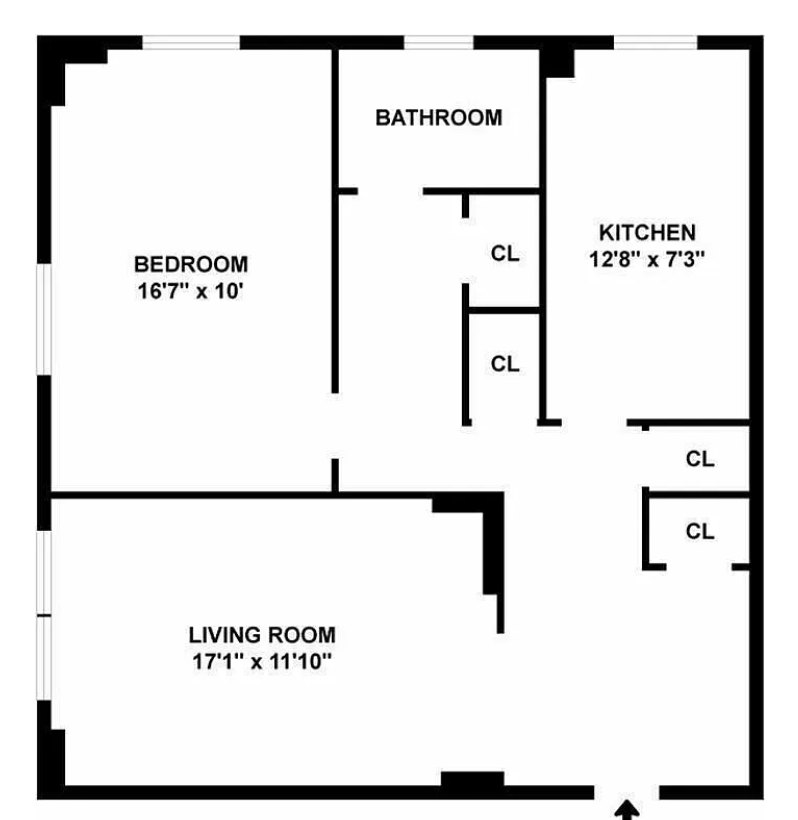 Floorplan for 345 West 145th Street, 4C6