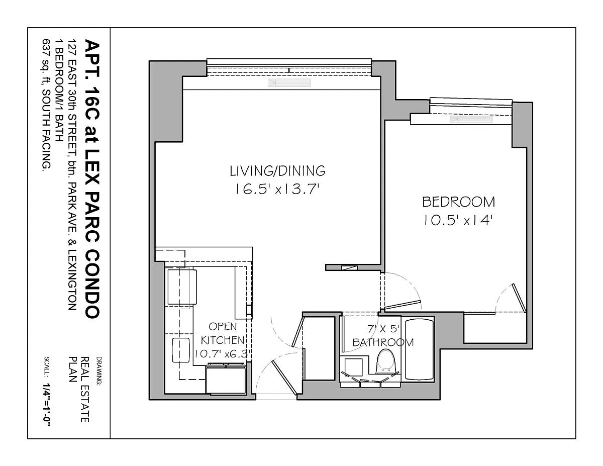 Floorplan for 127 East 30th Street, 16C