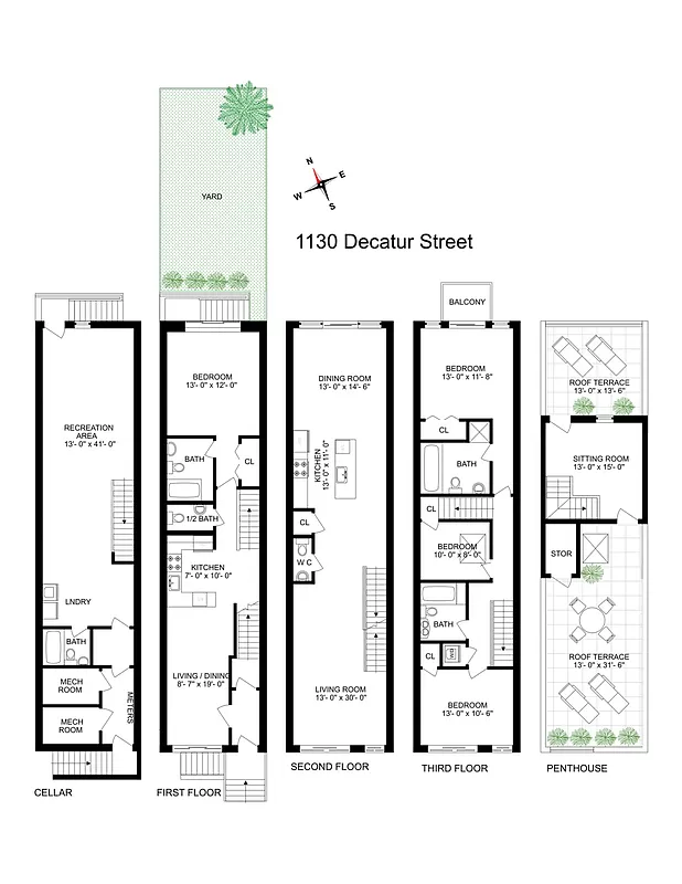 Floorplan for 1130 Decatur Street