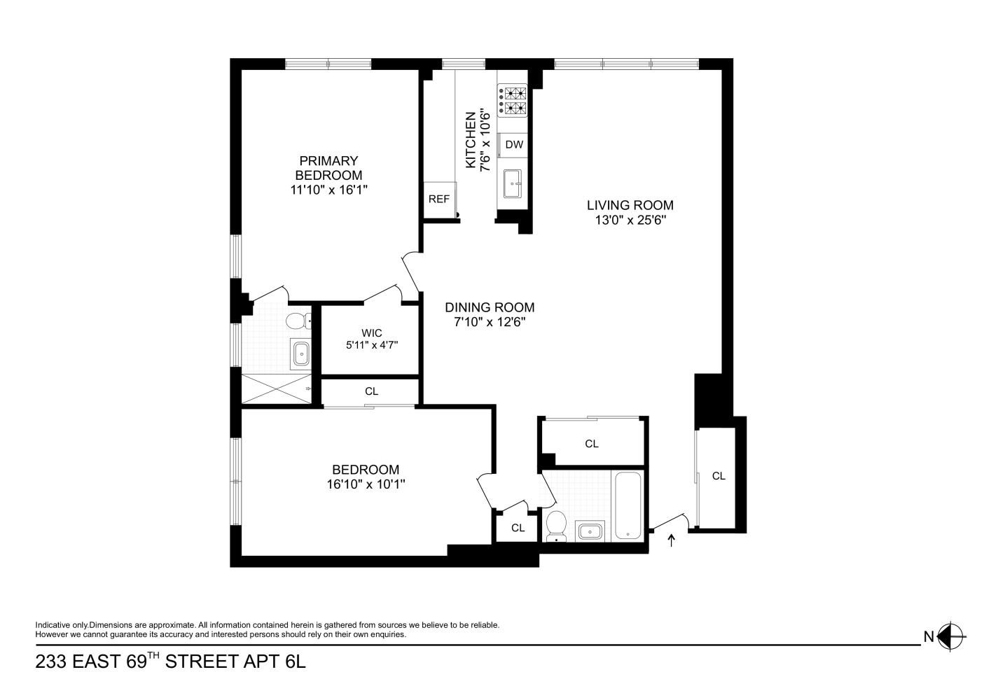 Floorplan for 233 East 69th Street, 6L