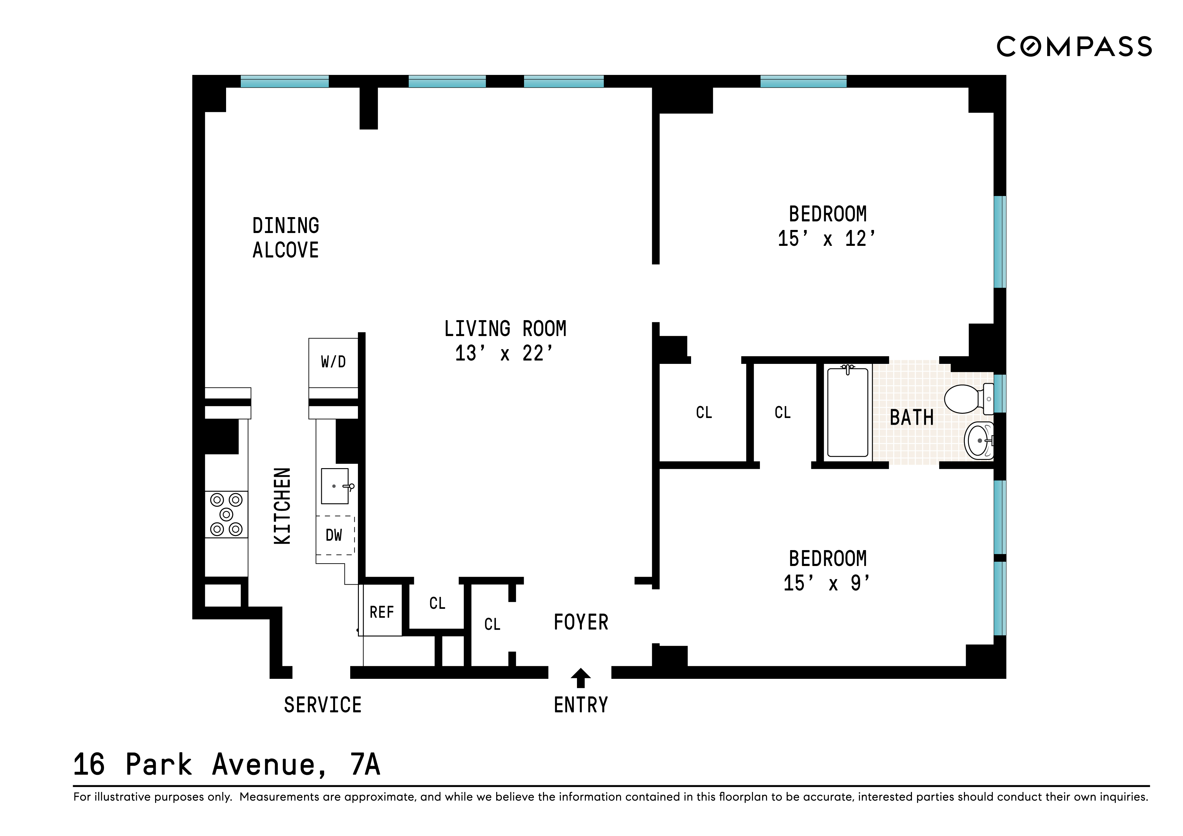 Floorplan for 16 Park Avenue, 7A