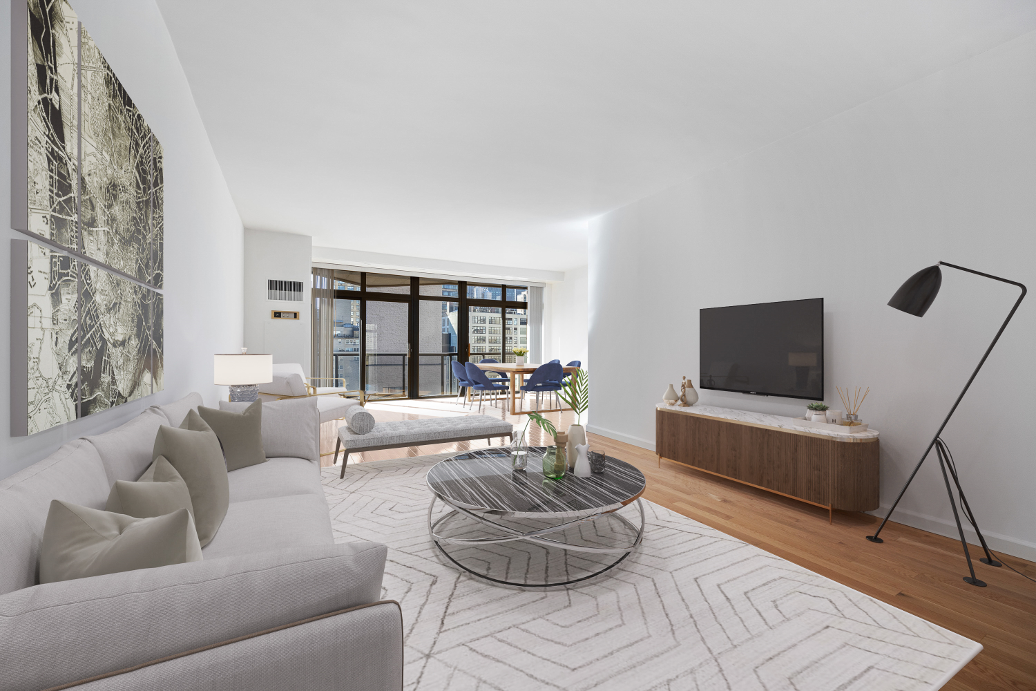 100 United Nations Plaza 20E, Turtle Bay, Midtown East, NYC - 2 Bedrooms  
2 Bathrooms  
5 Rooms - 