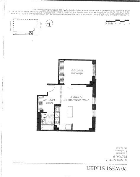 Floorplan for 20 West Street, 9A