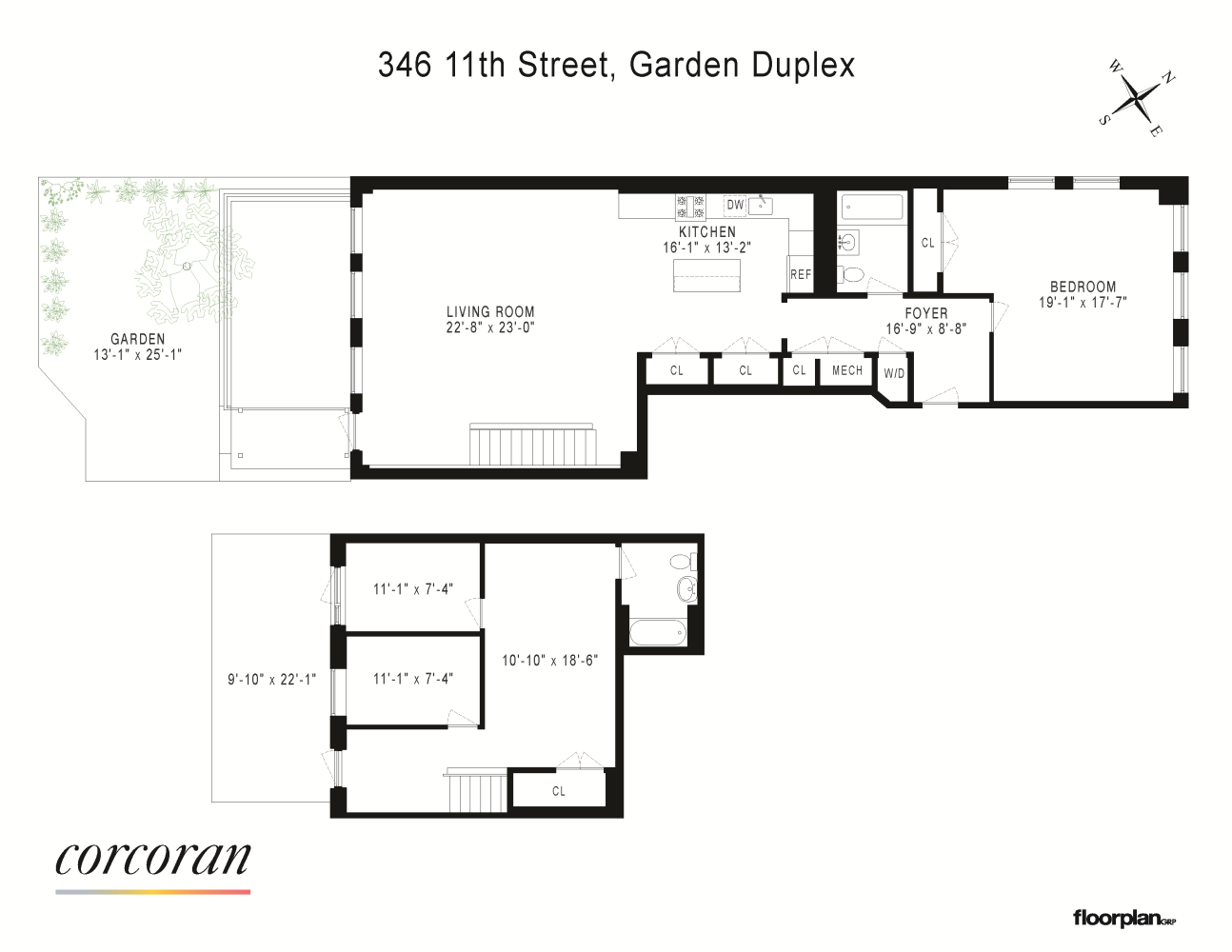 Floorplan for 346 11th Street, GARDEN